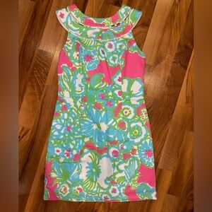 Lily Pulitzer women size 00 floral all over print dress pink green,‎ wedding